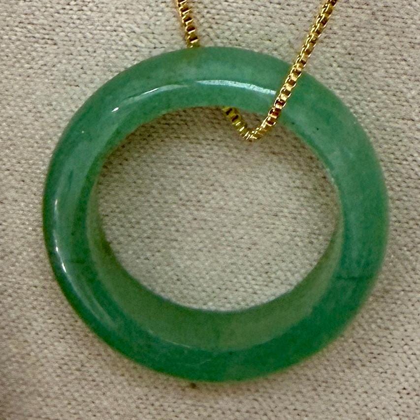 Collier anneaux en pierre semi precieuse