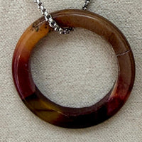 Collier anneaux en pierre semi precieuse