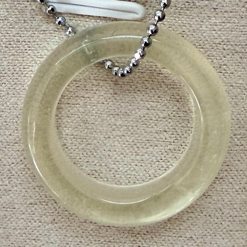 Collier anneaux en pierre semi precieuse