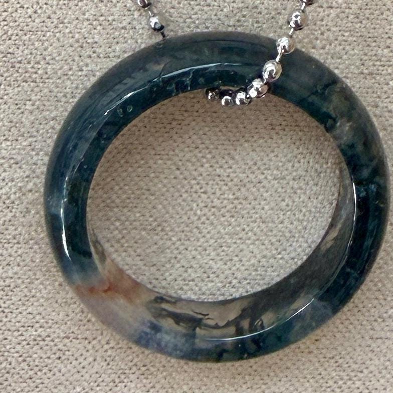 Collier anneaux en pierre semi precieuse