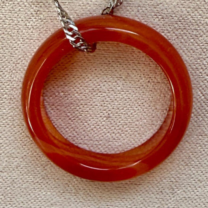 Collier anneaux en pierre semi precieuse