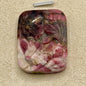 Pendentif en rhodonite sculptée pierre naturelle semi précieuse