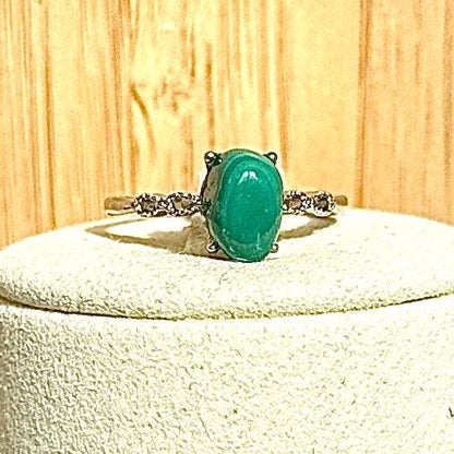 Bague en acier et pierre semi précieuse (1)