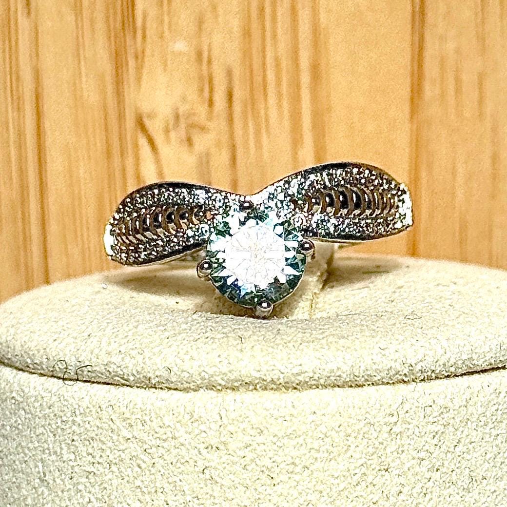 Bague en moissanite pierre semi précieuse