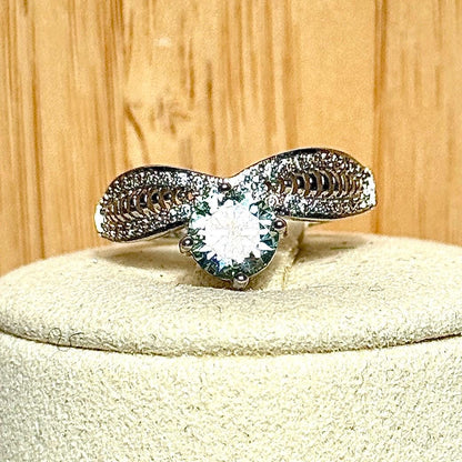 Bague en moissanite pierre semi précieuse
