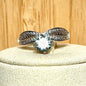 Bague en moissanite pierre semi précieuse