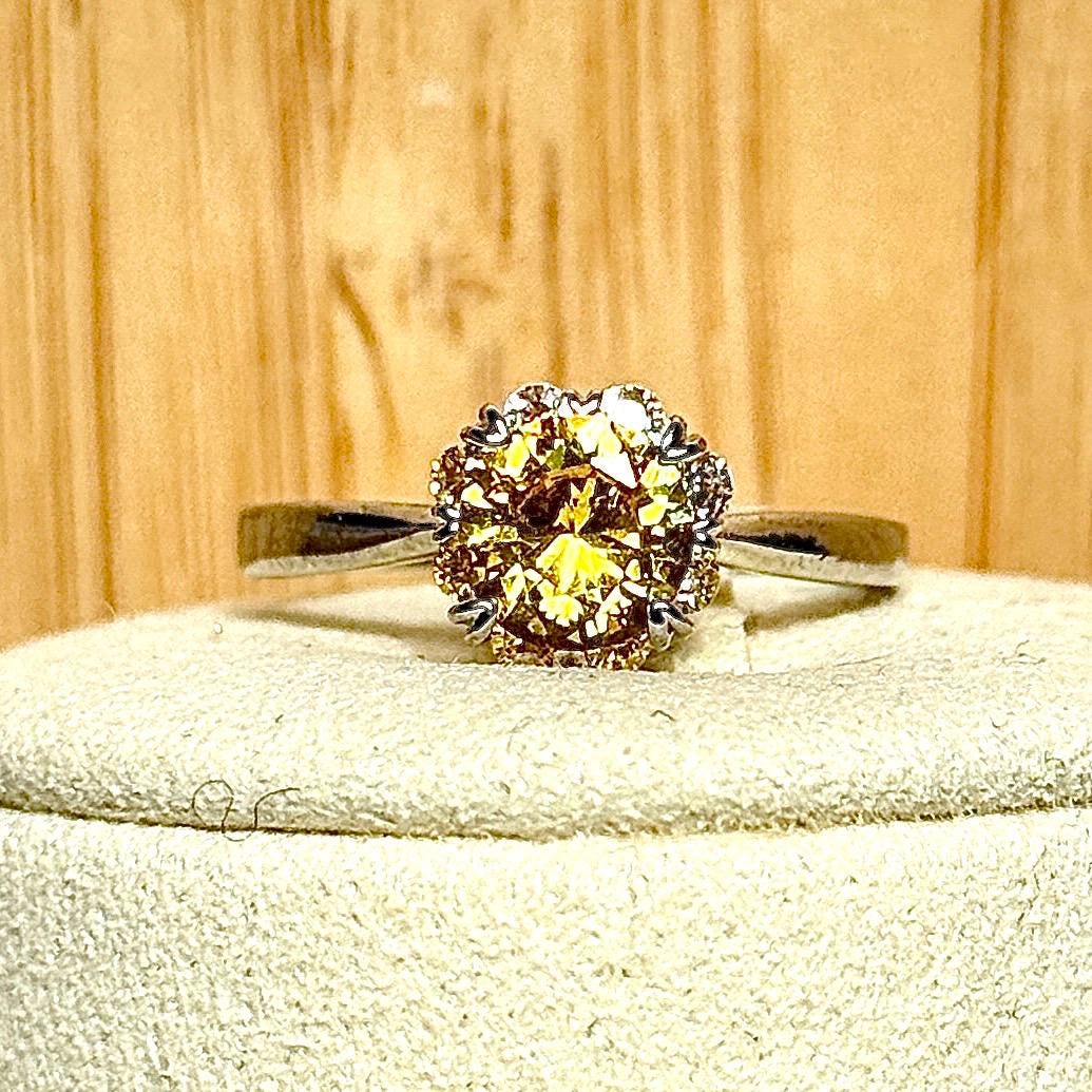 Bague en moissanite pierre semi précieuse