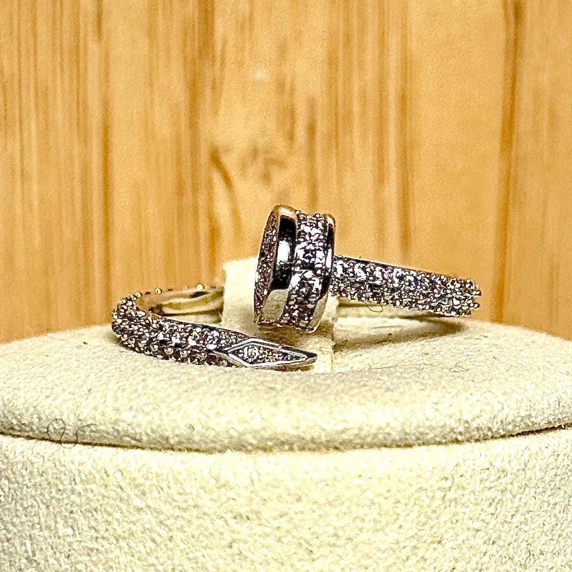 Bague en moissanite pierre semi précieuse
