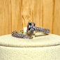 Bague en moissanite pierre semi précieuse