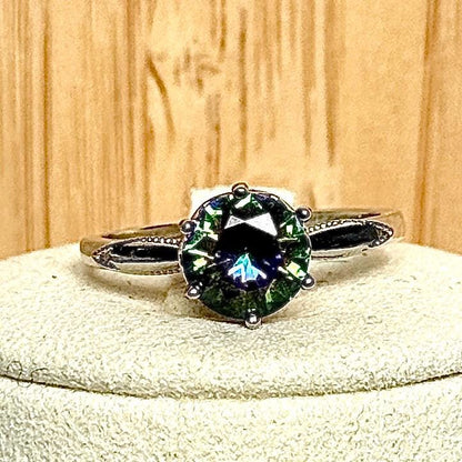 Bague en topaze mystique pierre semi précieuse