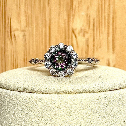 Bague en topaze mystique pierre semi précieuse
