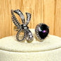 Bague en topaze mystique pierre semi précieuse