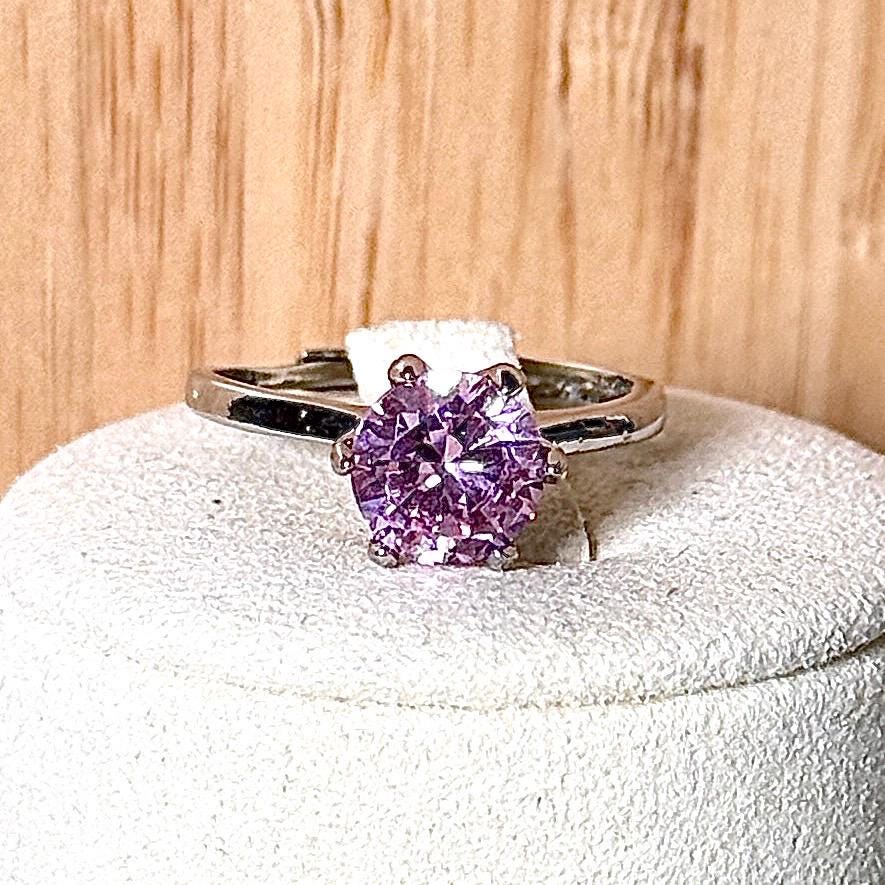 Bague zirconium rose