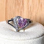 Bague zirconium rose