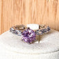 Bague zirconium rose