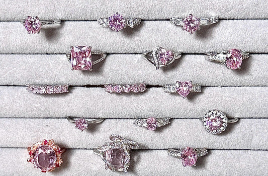 Bague zirconium rose
