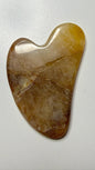 Gua sha visage en quartz hematoide / golden healer pierre naturelle semi précieuse
