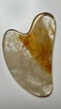 Gua sha visage en quartz hematoide / golden healer pierre naturelle semi précieuse