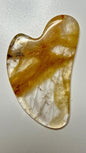 Gua sha visage en quartz hematoide / golden healer pierre naturelle semi précieuse
