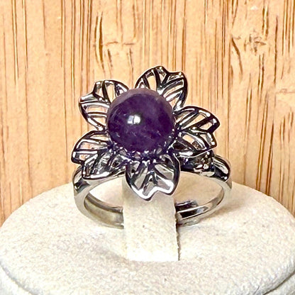 Bague anti-stress pierre naturelle semi precieuse