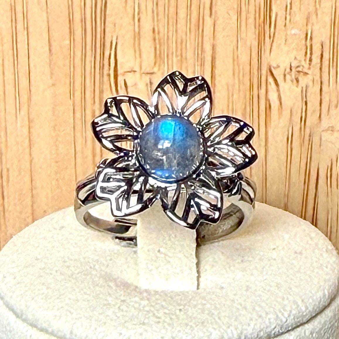 Bague anti-stress pierre naturelle semi precieuse