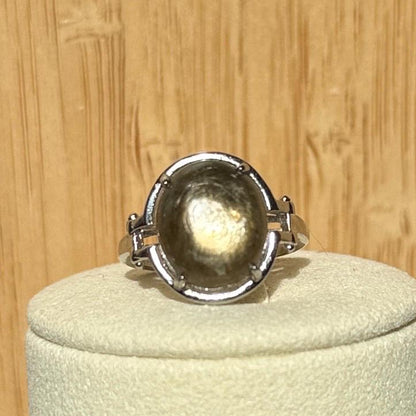 Bague en acier et pierre semi précieuse (1)