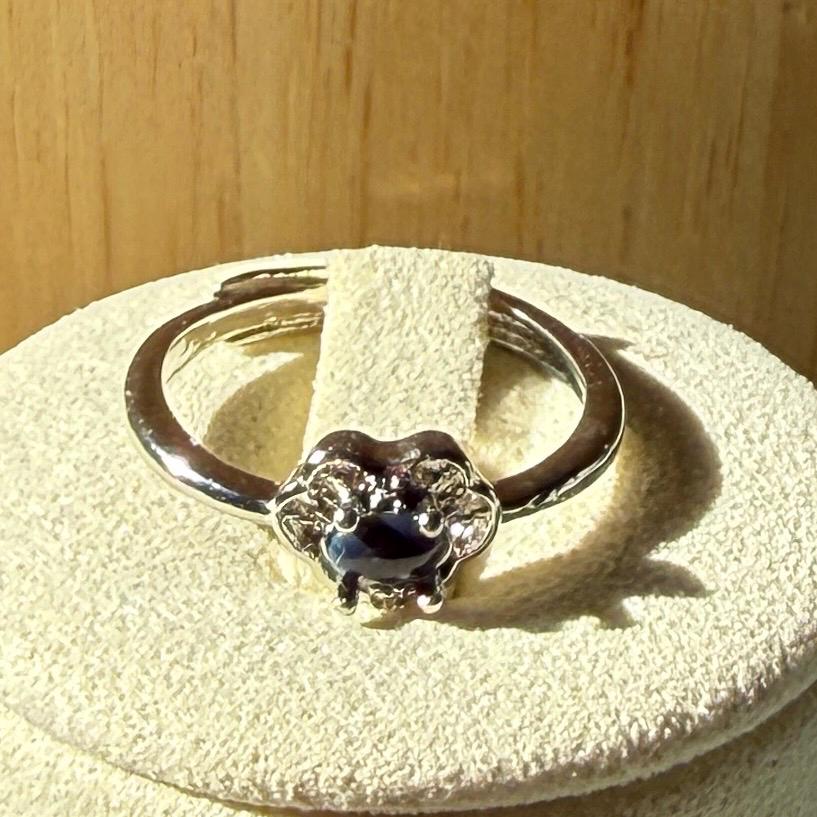 Bague en acier et pierre semi précieuse (1)