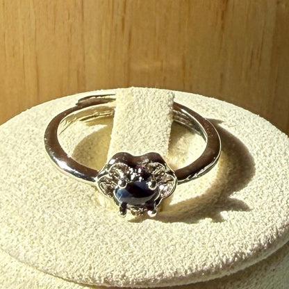 Bague en acier et pierre semi précieuse (1)