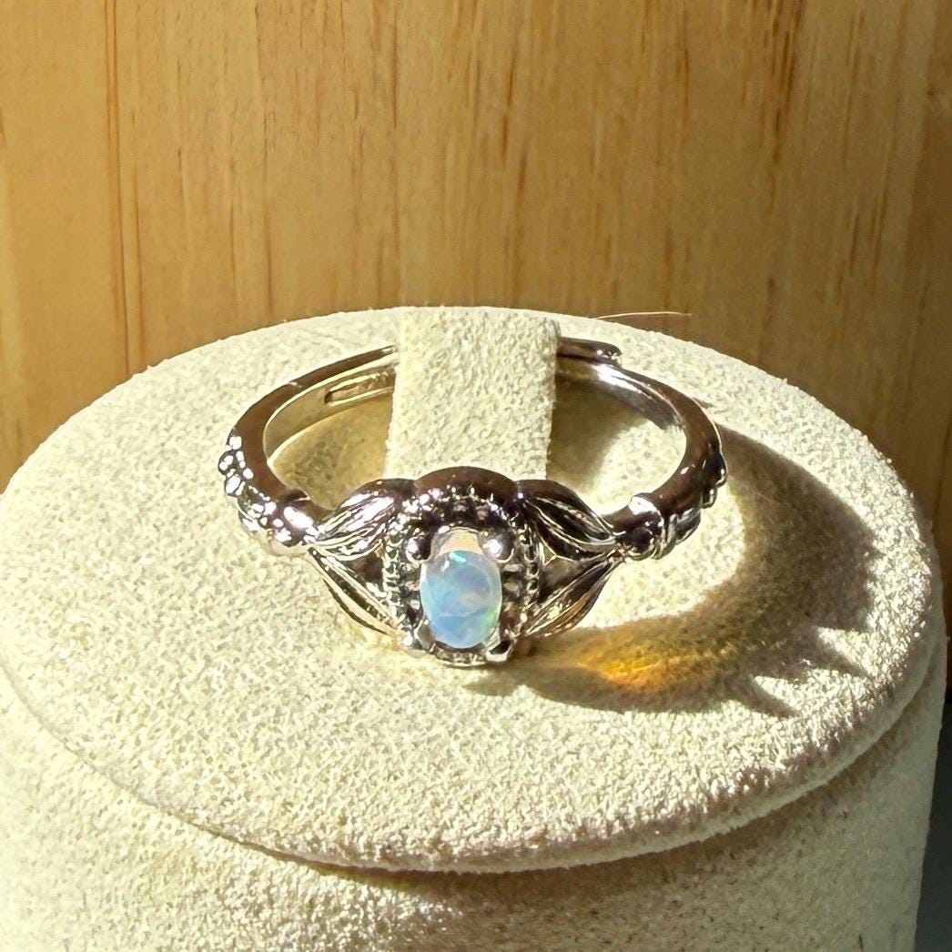 Bague en acier et pierre semi précieuse (1)