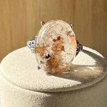 Bague en acier et pierre semi précieuse (1)