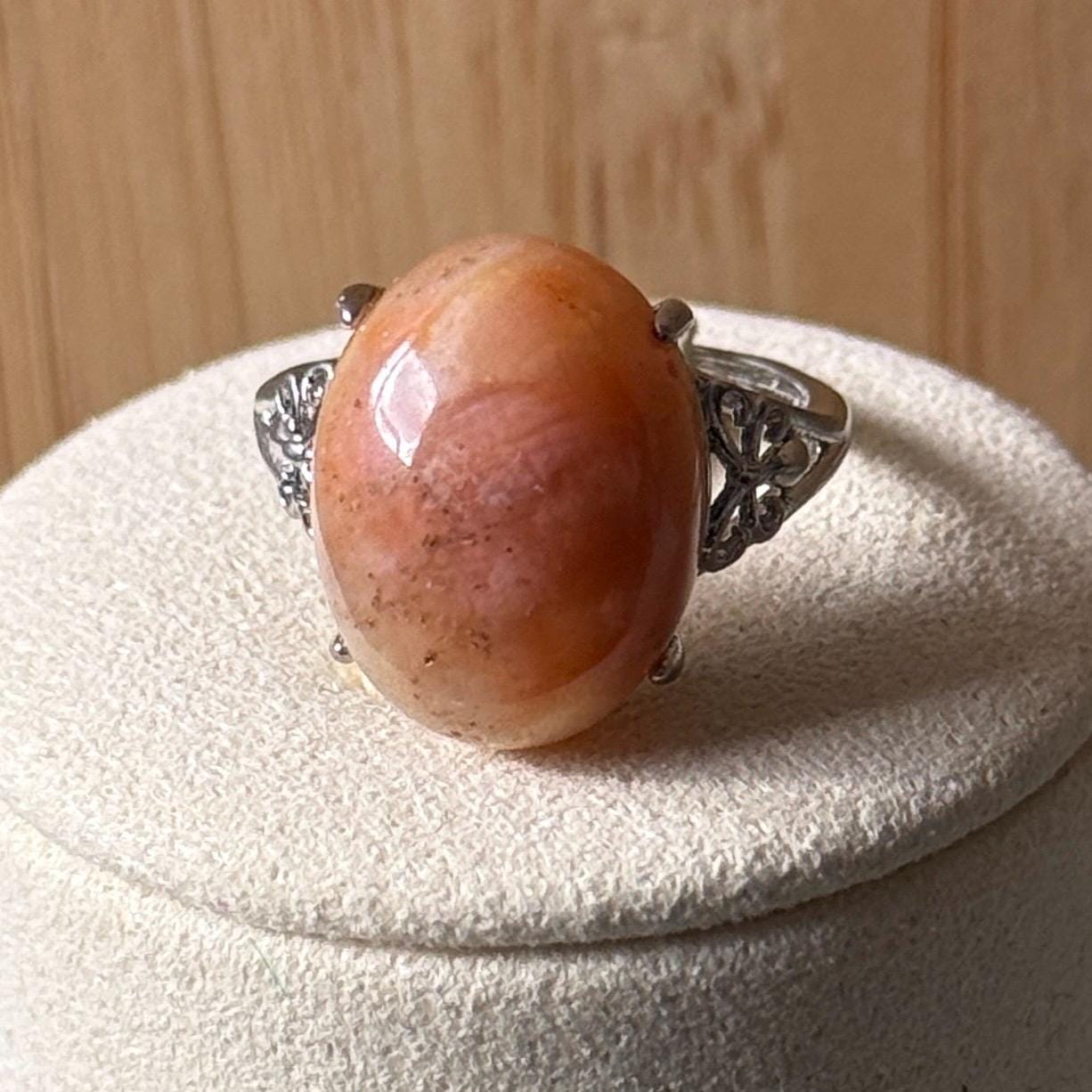 Bague en acier et pierre semi précieuse (1)