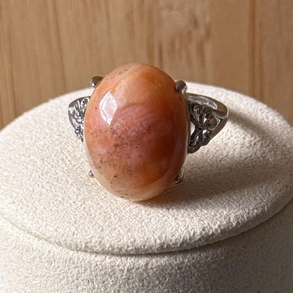 Bague en acier et pierre semi précieuse (1)