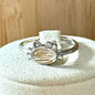 Bague en acier et pierre naturelle semi precieuse