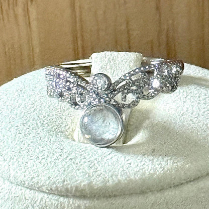 Bague en acier et pierre naturelle semi precieuse