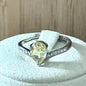 Bague en acier et pierre naturelle semi precieuse