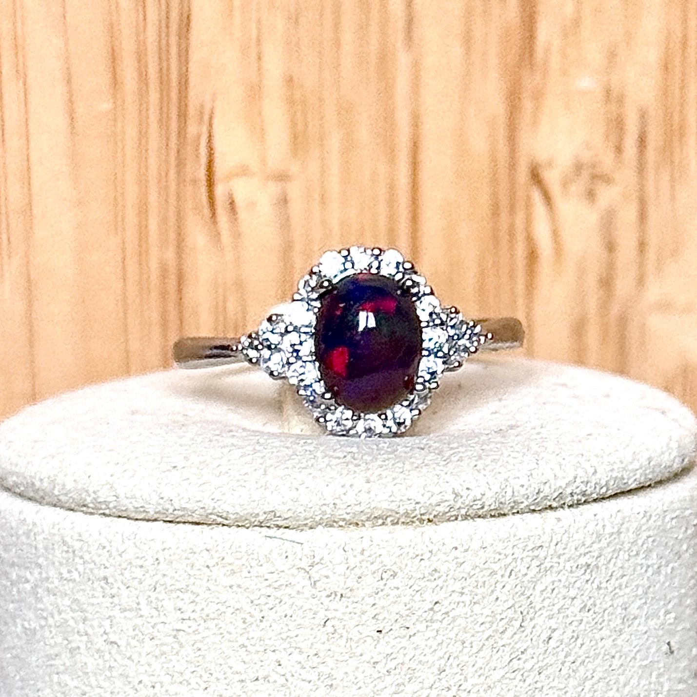 Bague opale pierre semi précieuse