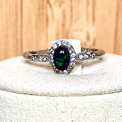 Bague opale pierre semi précieuse
