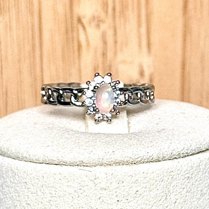 Bague opale pierre semi précieuse