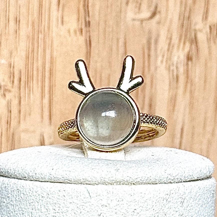 Bague fluorite pierre semi précieuse