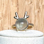 Bague fluorite pierre semi précieuse