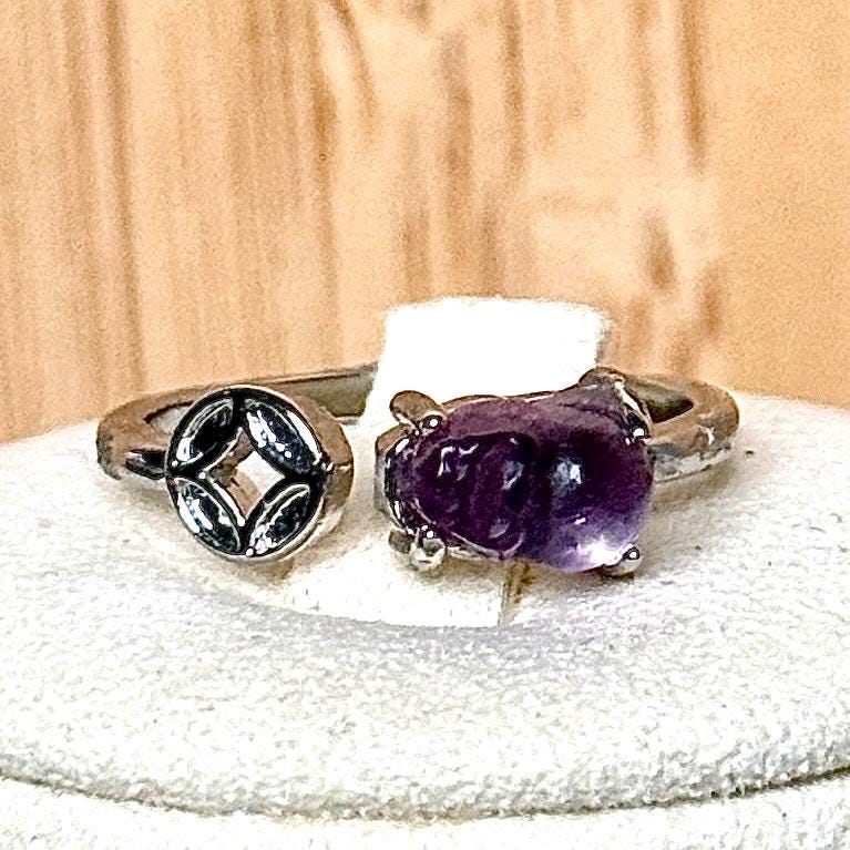 Bague fluorite pierre semi précieuse