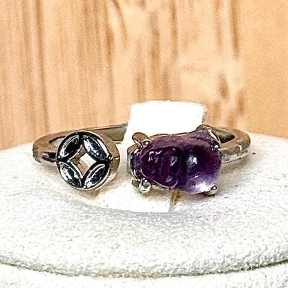 Bague fluorite pierre semi précieuse