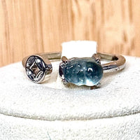 Bague fluorite pierre semi précieuse