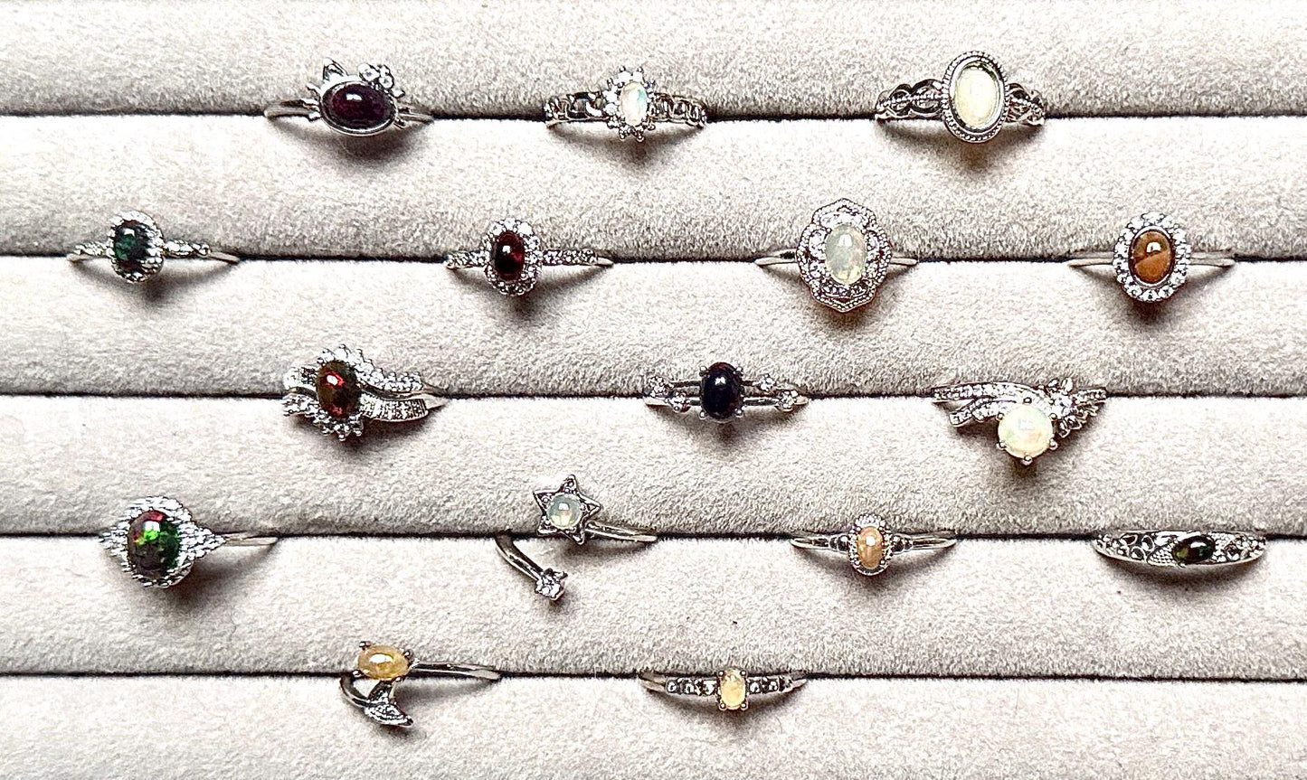 Bague opale pierre semi précieuse