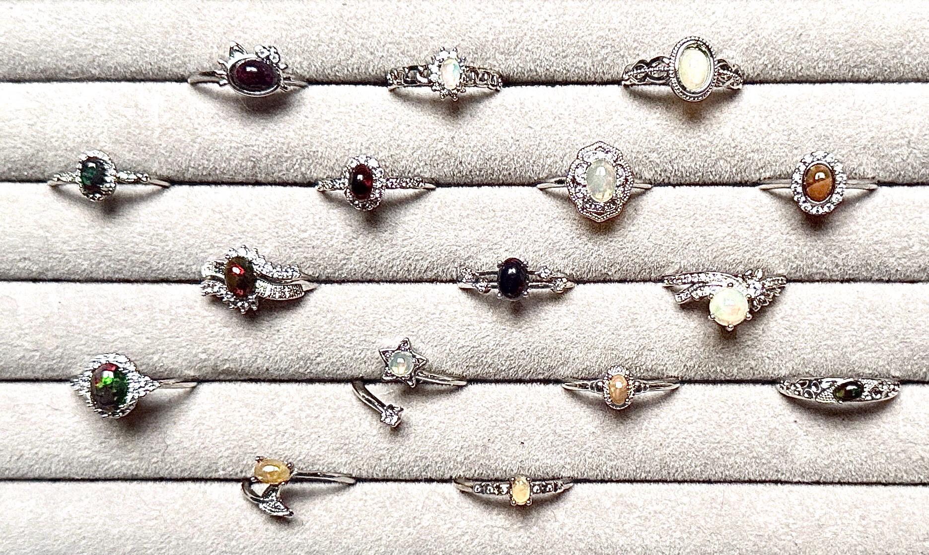 Bague opale pierre semi précieuse