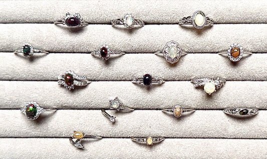 Bague opale pierre semi précieuse