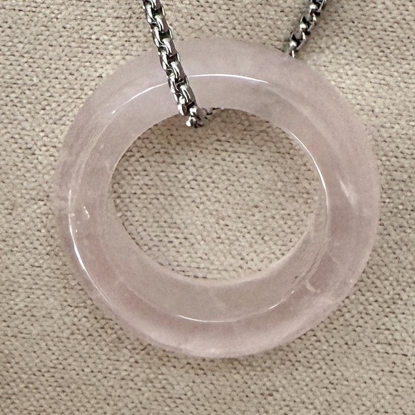 Collier anneaux en pierre semi precieuse