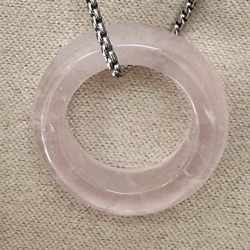 Collier anneaux en pierre semi precieuse