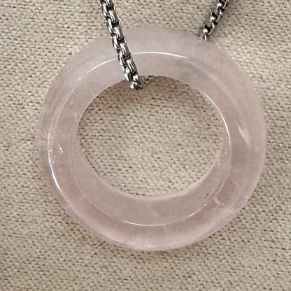 Collier anneaux en pierre semi precieuse