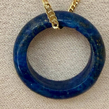 Collier anneaux en pierre semi precieuse